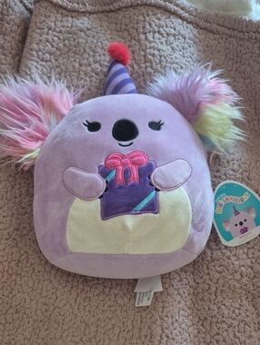Squishmallows Lavender Koala Plush with Rainbow Fuzzy Ears